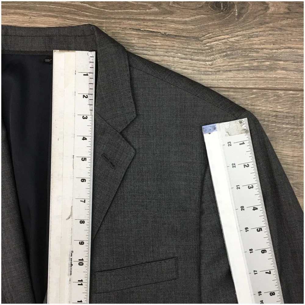 J CREW LUDLOW Mens Wool Blazer Sport Coat Casual Jacket Size 42L‎ Gray Suit